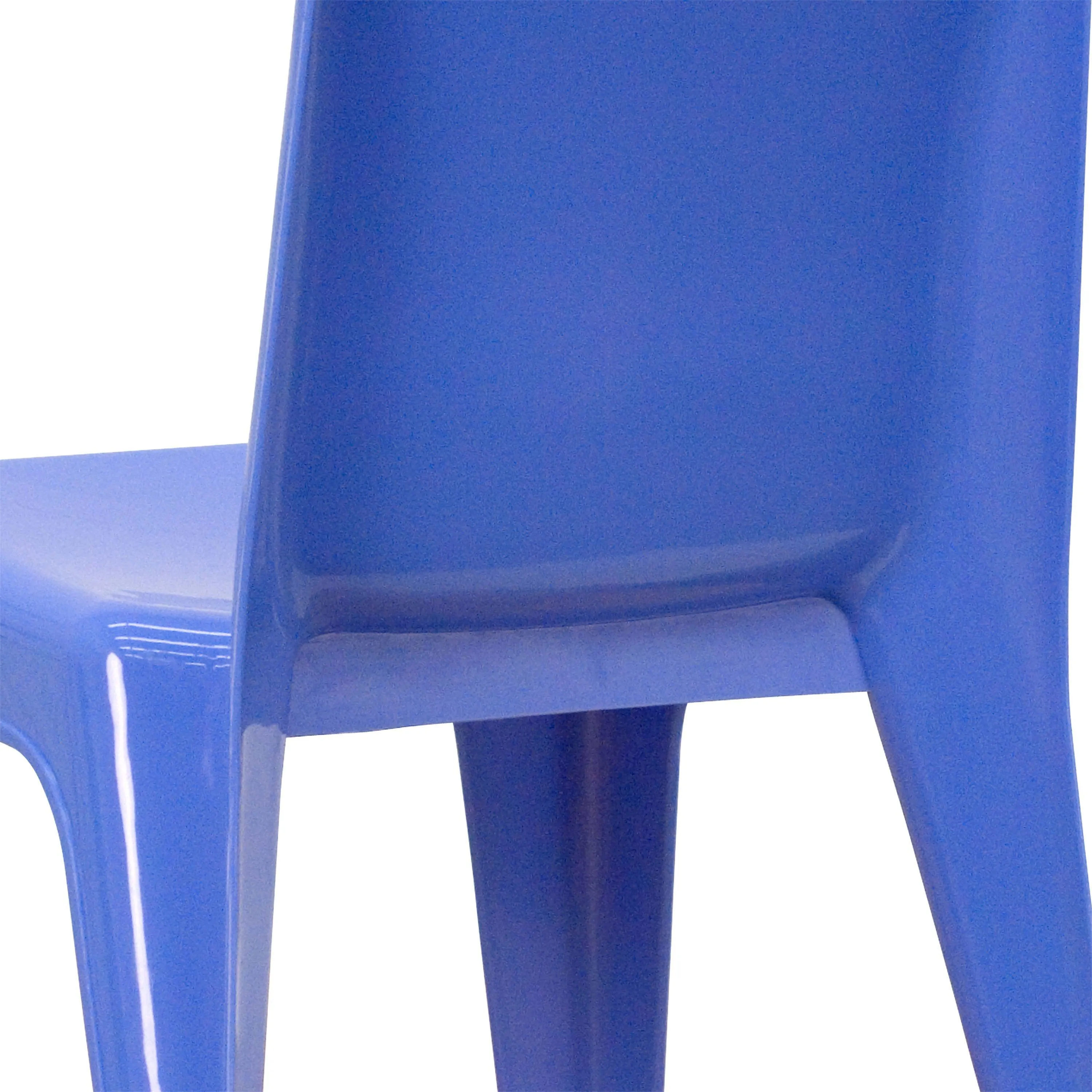 2 Pack Plastic Stackable School Chair with Carrying Handle and 11" Seat Height