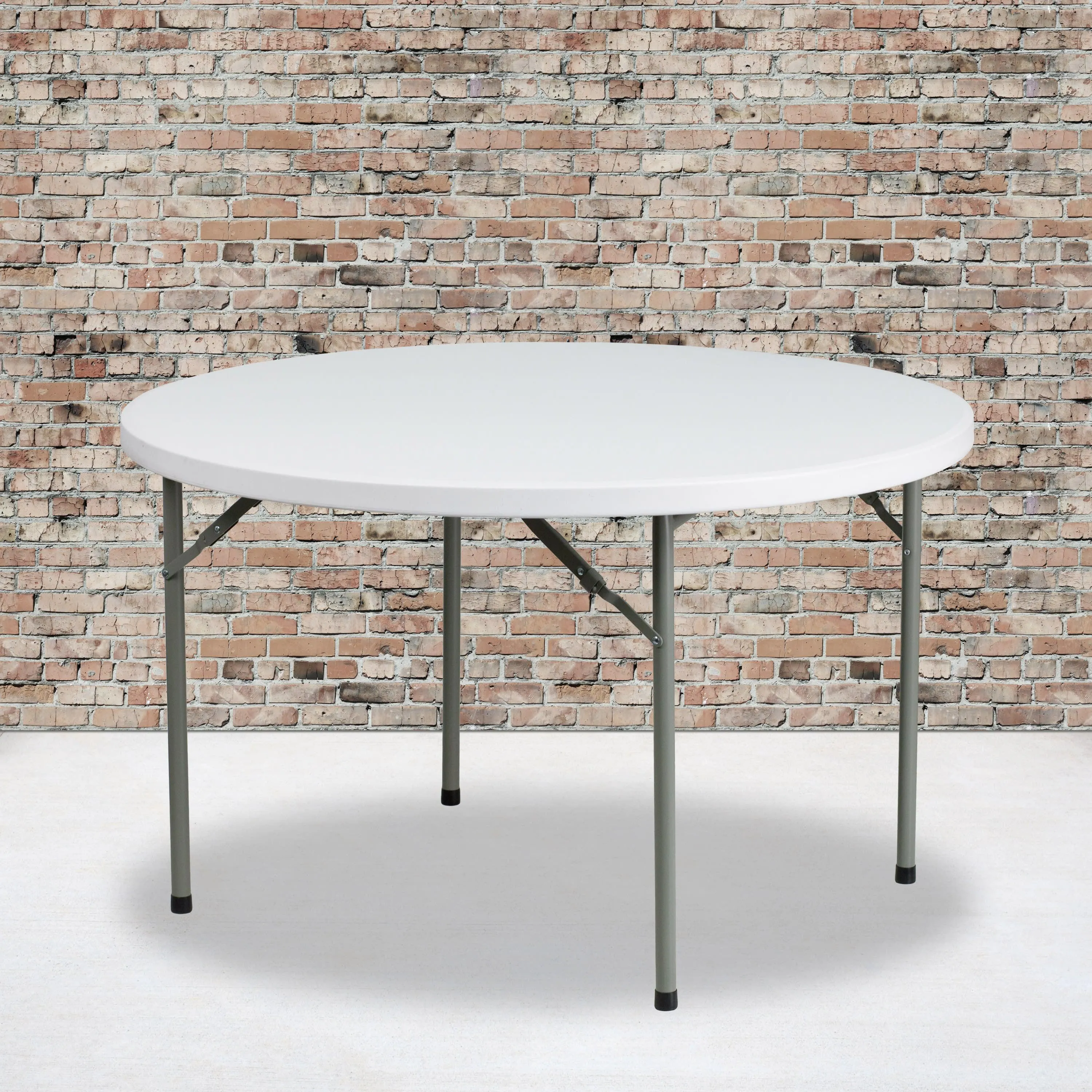 4-Foot Round Plastic Folding Table