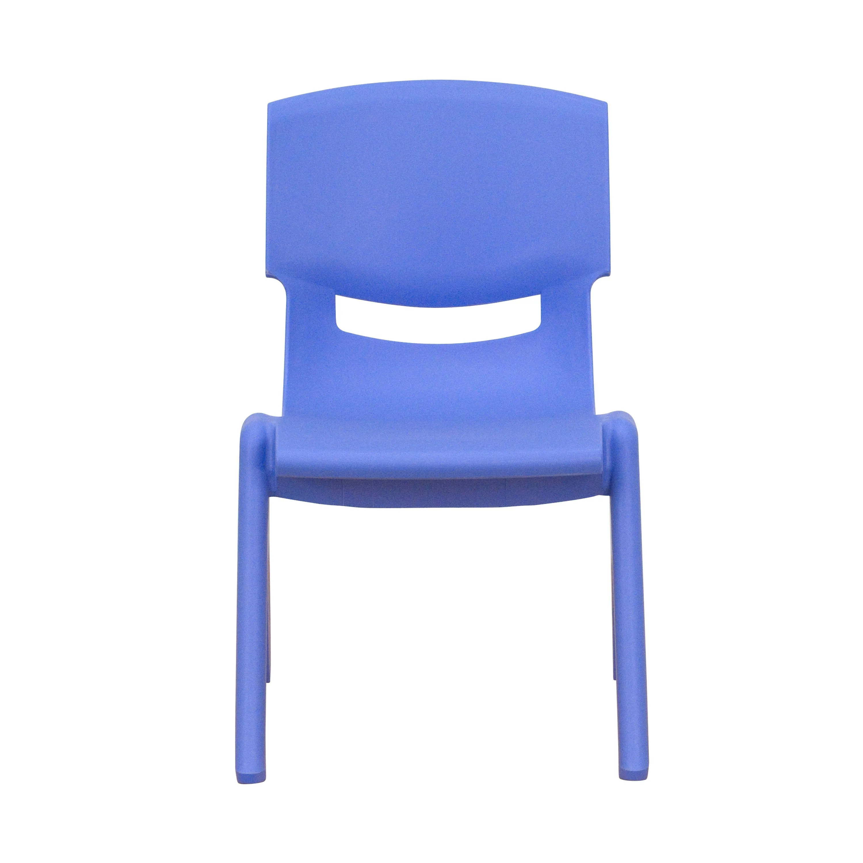 4 Pack Plastic Stackable School Chairs with 10.5" Seat Height