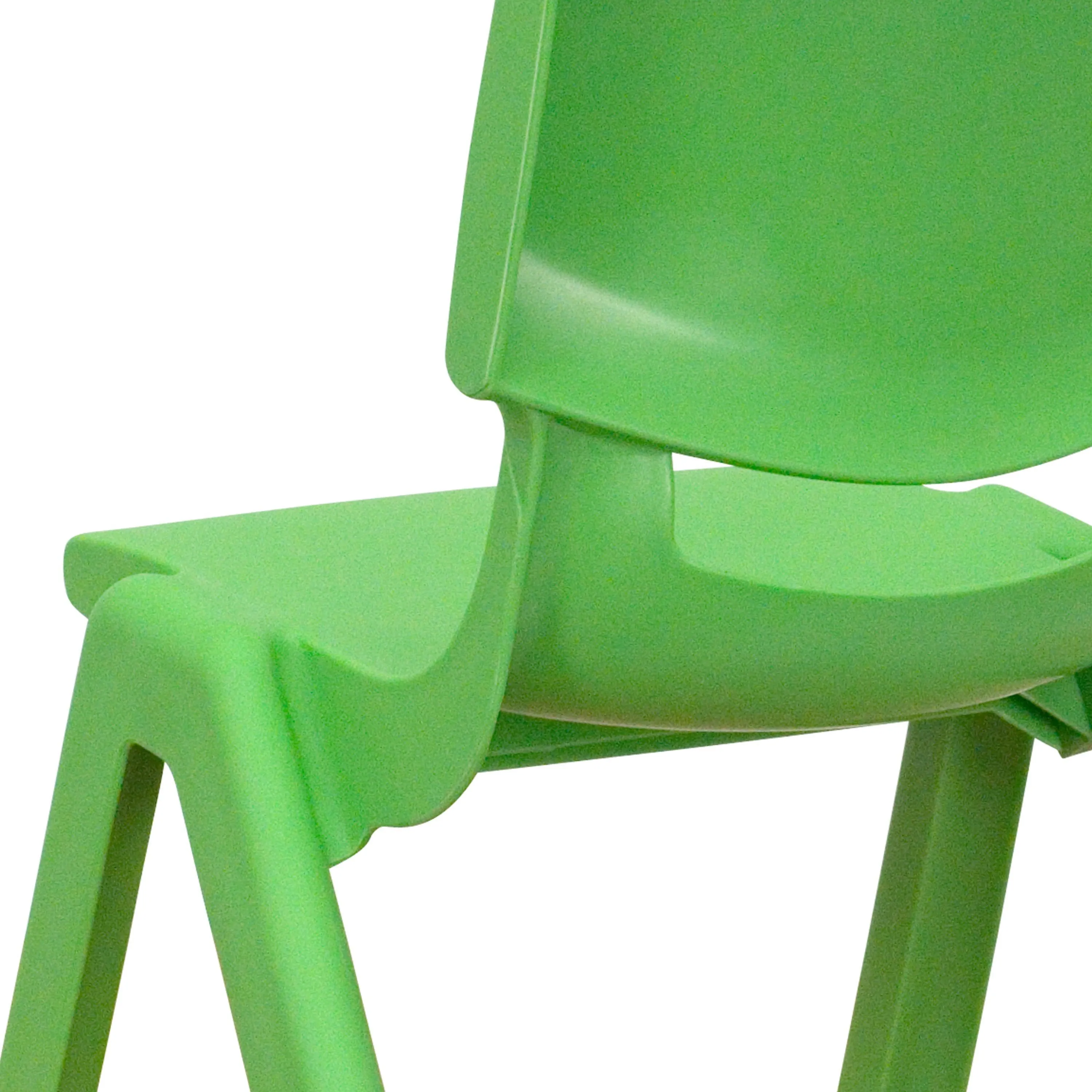 4 Pack Plastic Stackable School Chairs with 10.5" Seat Height