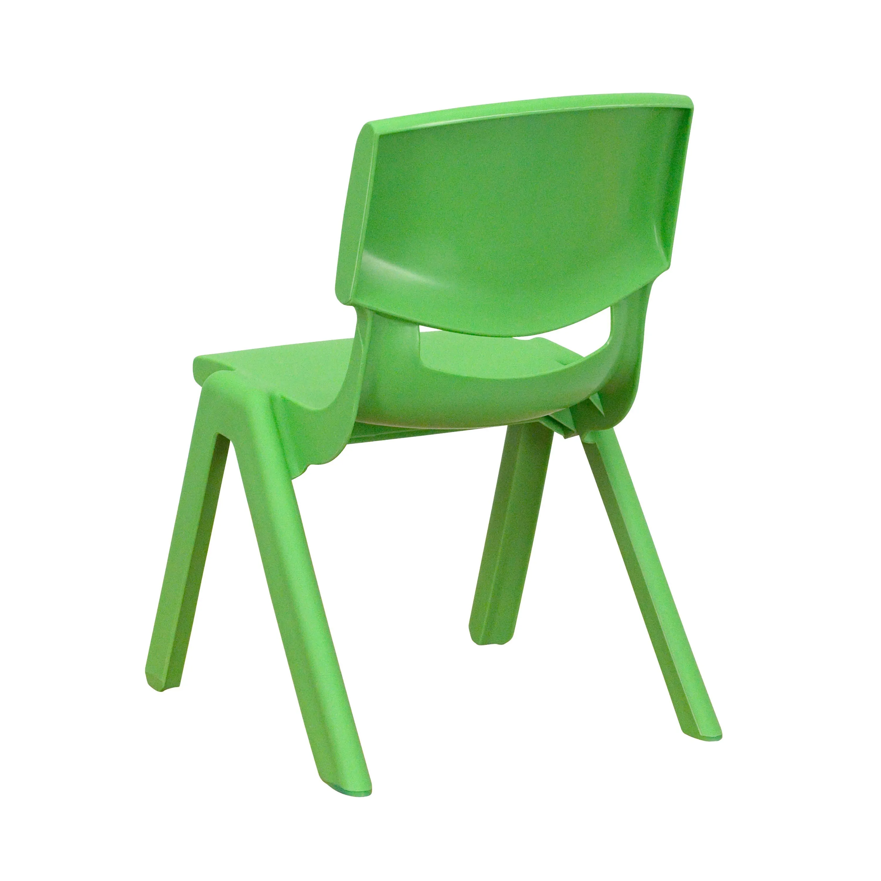 4 Pack Plastic Stackable School Chairs with 10.5" Seat Height