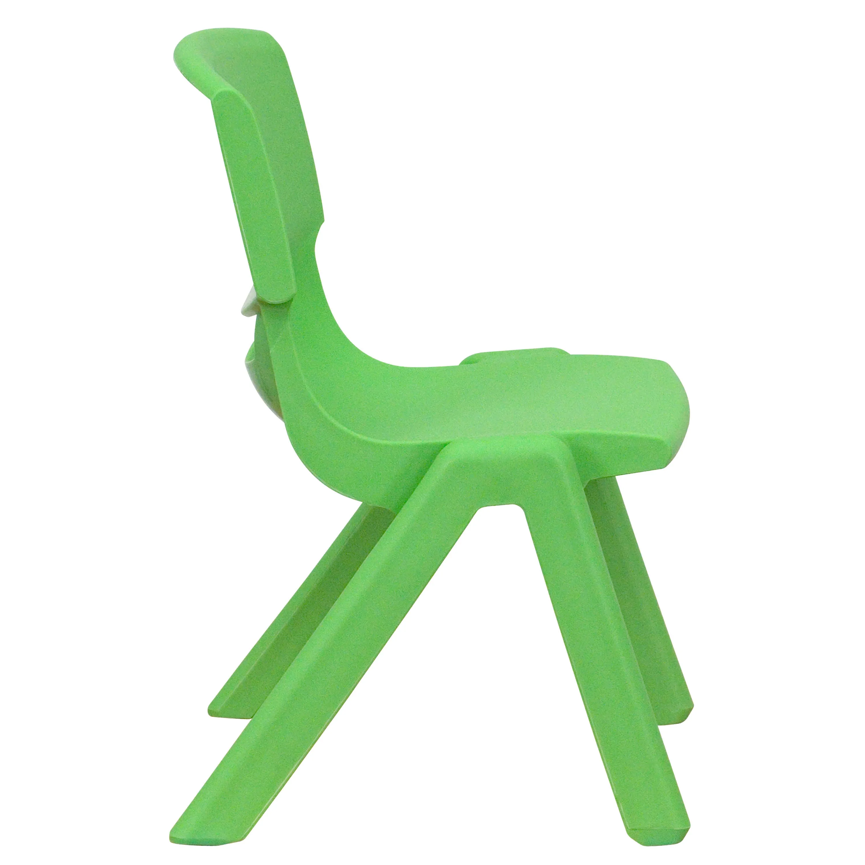 4 Pack Plastic Stackable School Chairs with 10.5" Seat Height