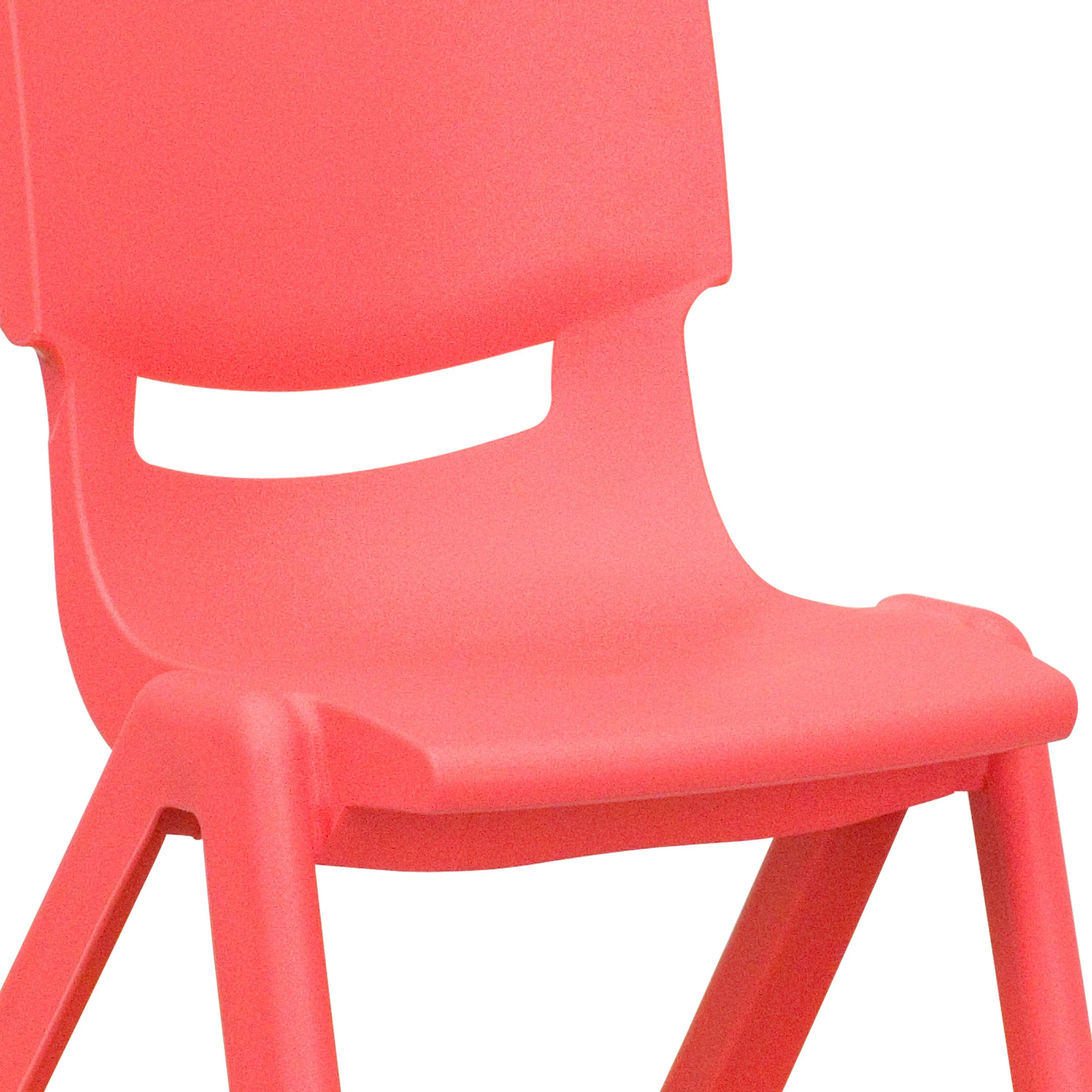 4 Pack Plastic Stackable School Chairs with 10.5" Seat Height