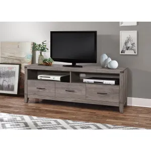 66"L Industrial design Tv Stand With 3 Storage Drawers