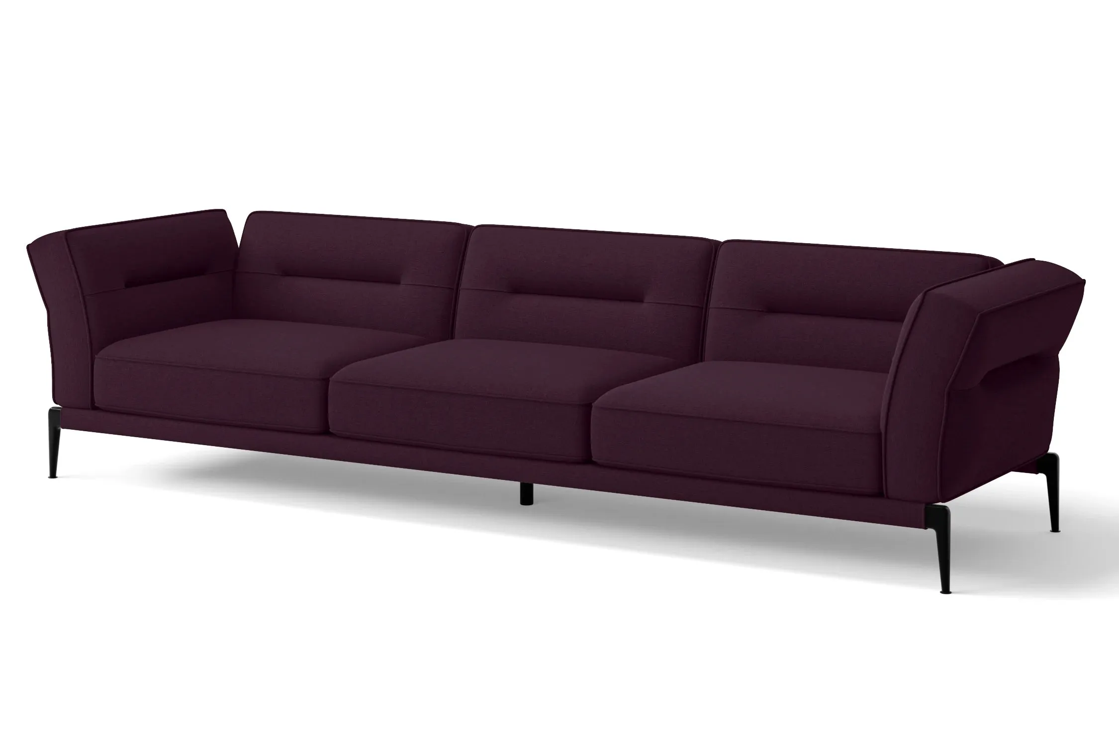 Acerra 4 Seater Sofa Purple Linen Fabric