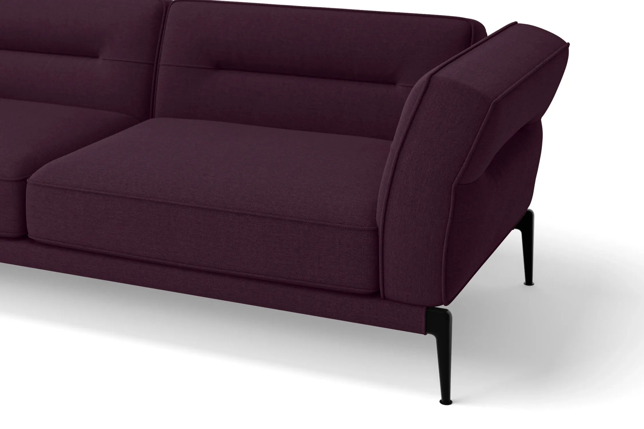 Acerra 4 Seater Sofa Purple Linen Fabric