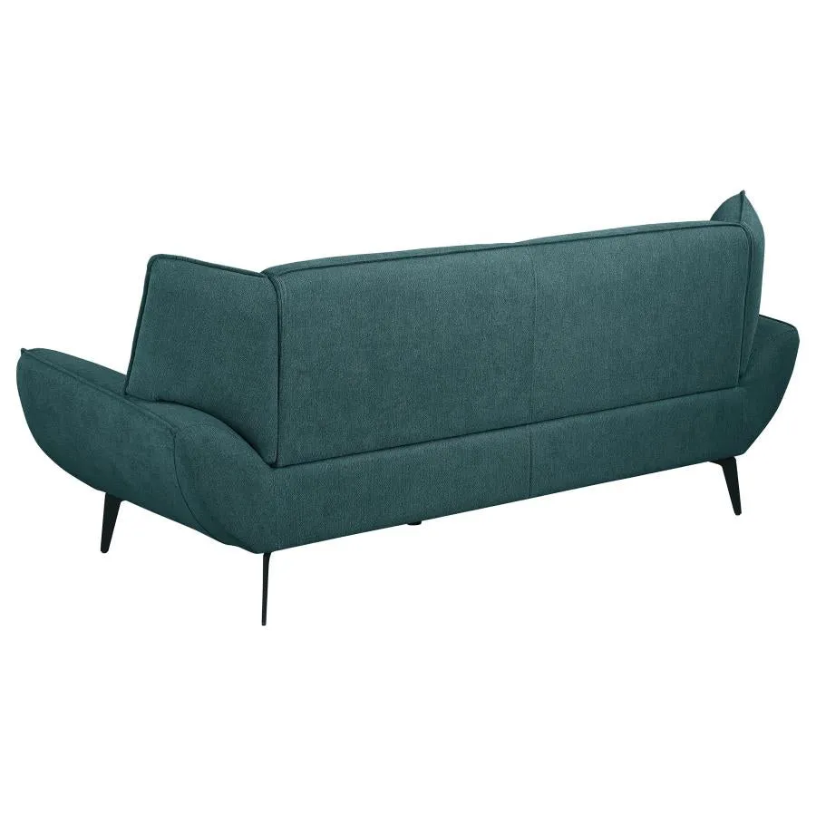 Acton Upholstered Flared Arm Sofa Teal Blue