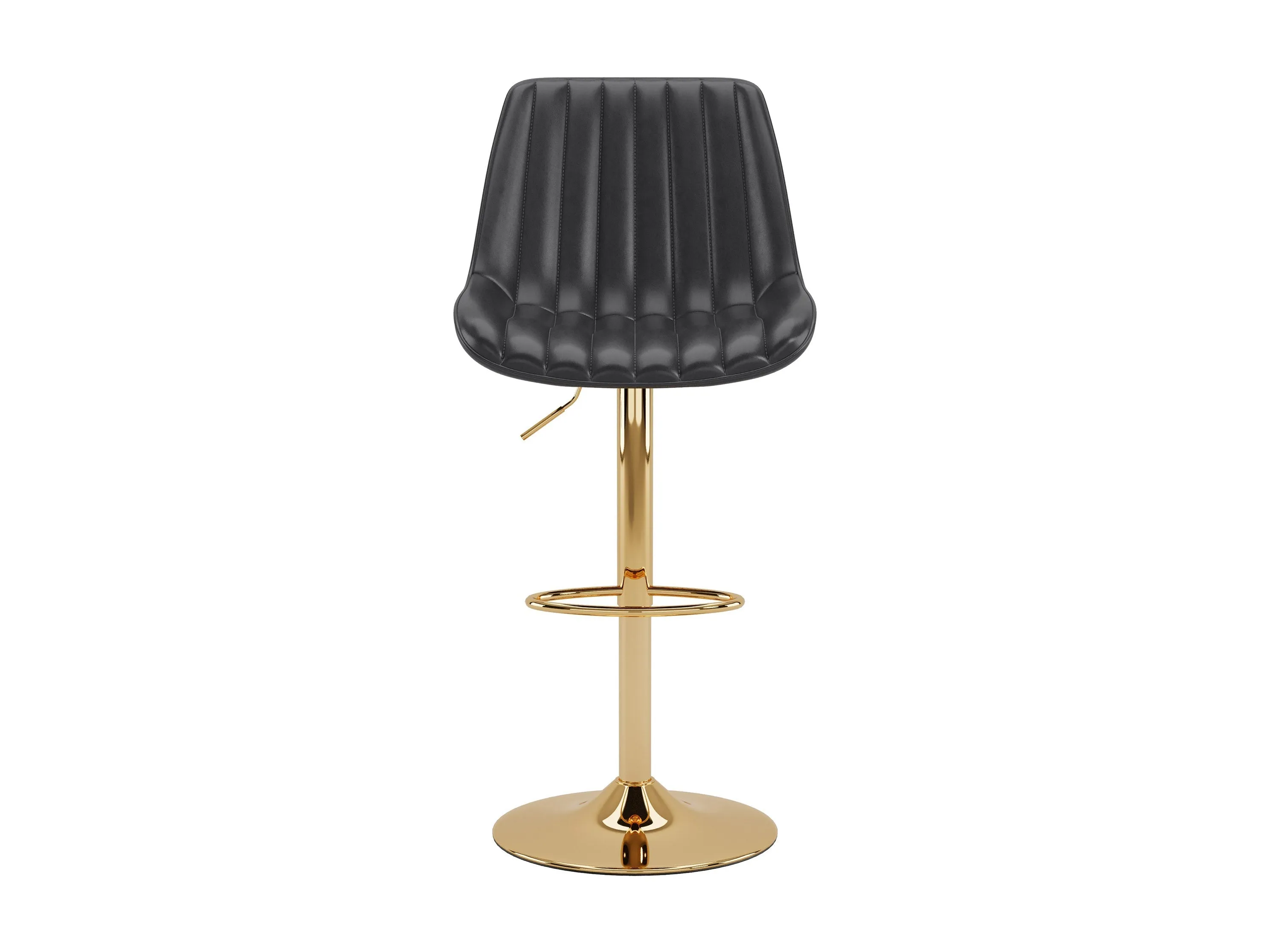 Adjustable Black Gold Bar Stools, Set of 2