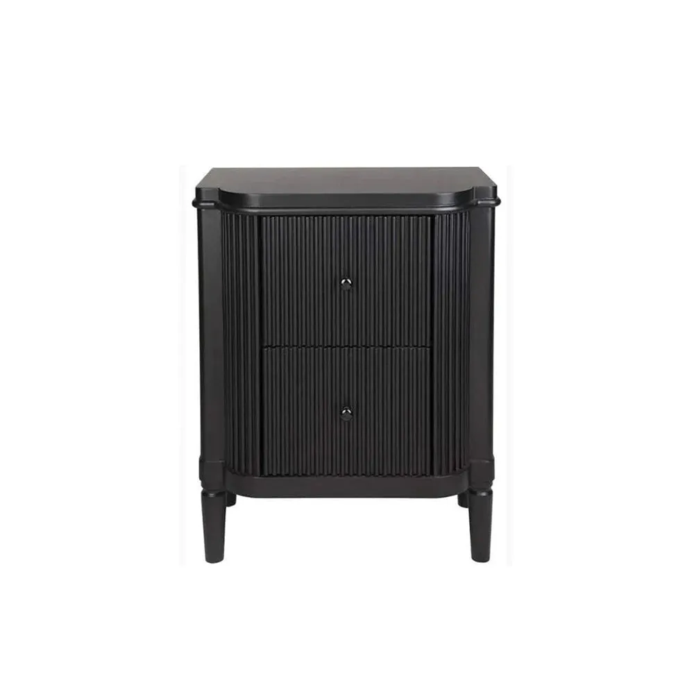 Allegra Large Bedside Table - Black