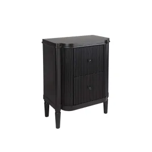 Allegra Large Bedside Table - Black