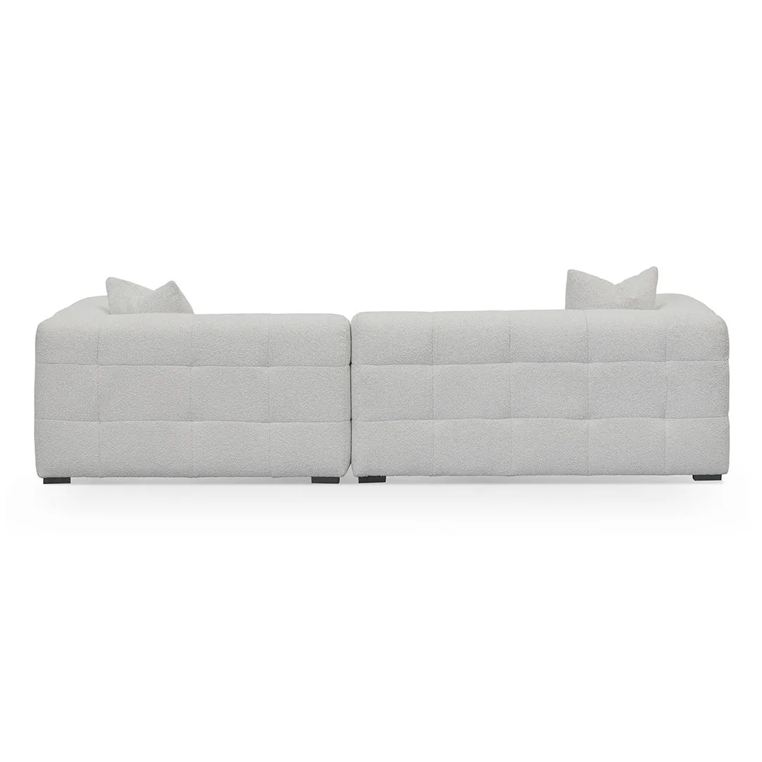 Almira Right Chaise Sofa - Pearl Boucle