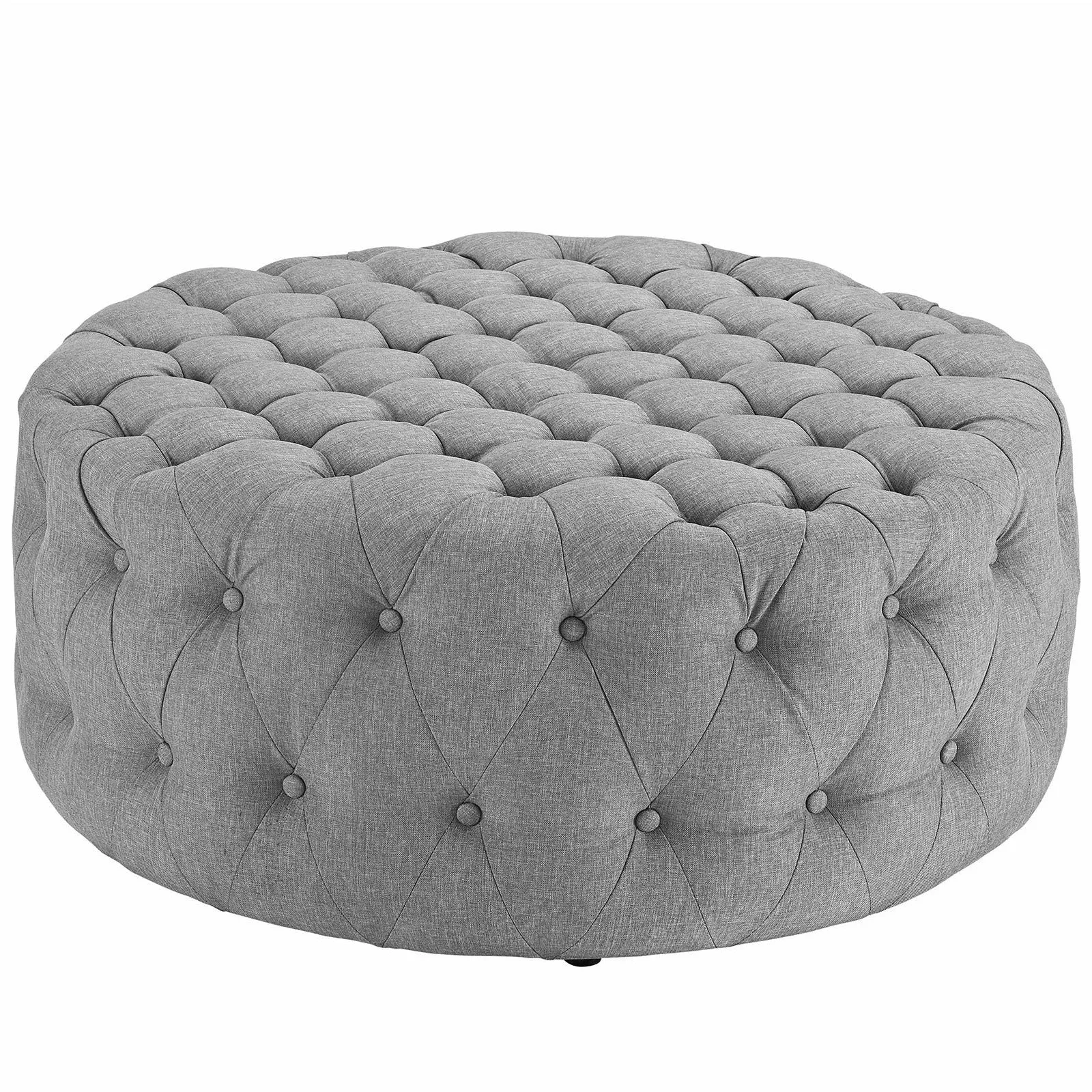 Amour Upholstered Fabric Ottoman