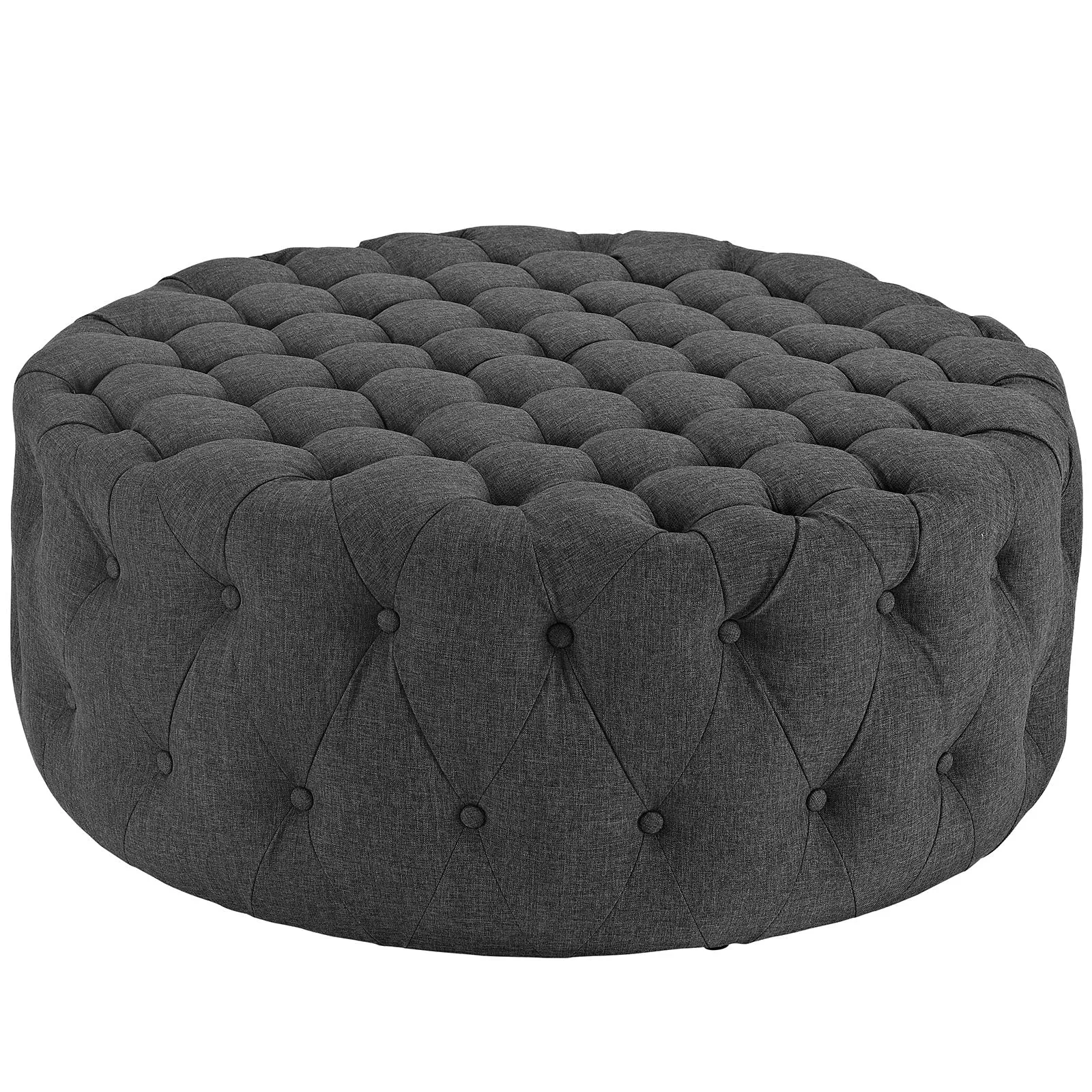 Amour Upholstered Fabric Ottoman