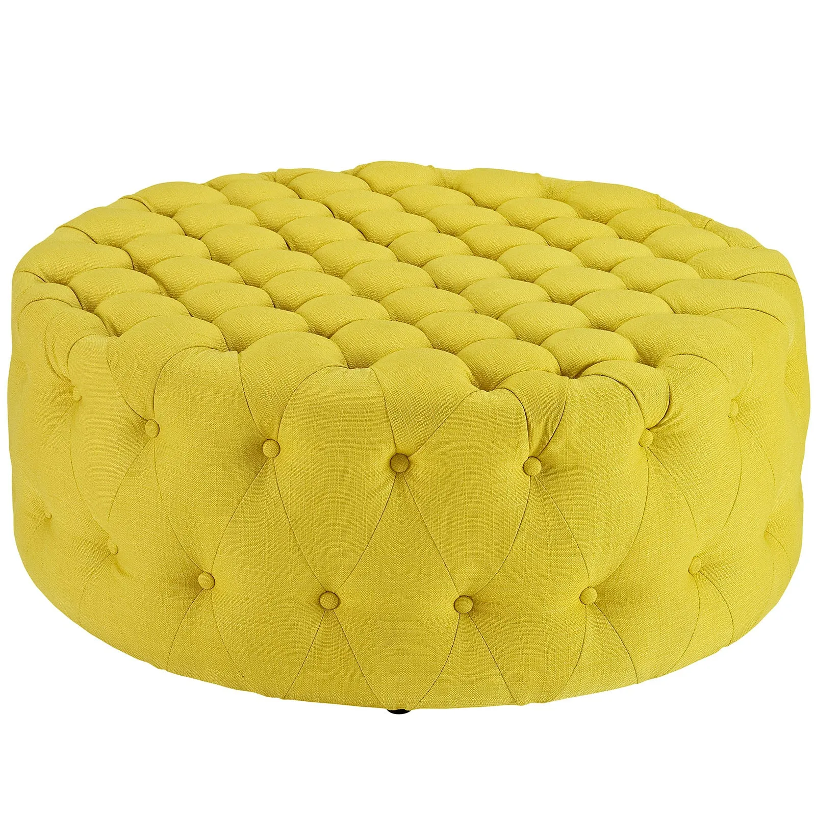 Amour Upholstered Fabric Ottoman