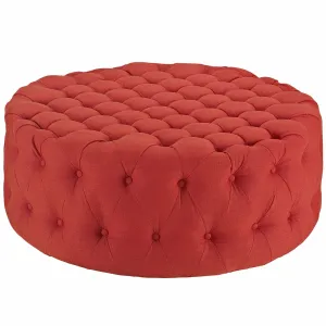 Amour Upholstered Fabric Ottoman