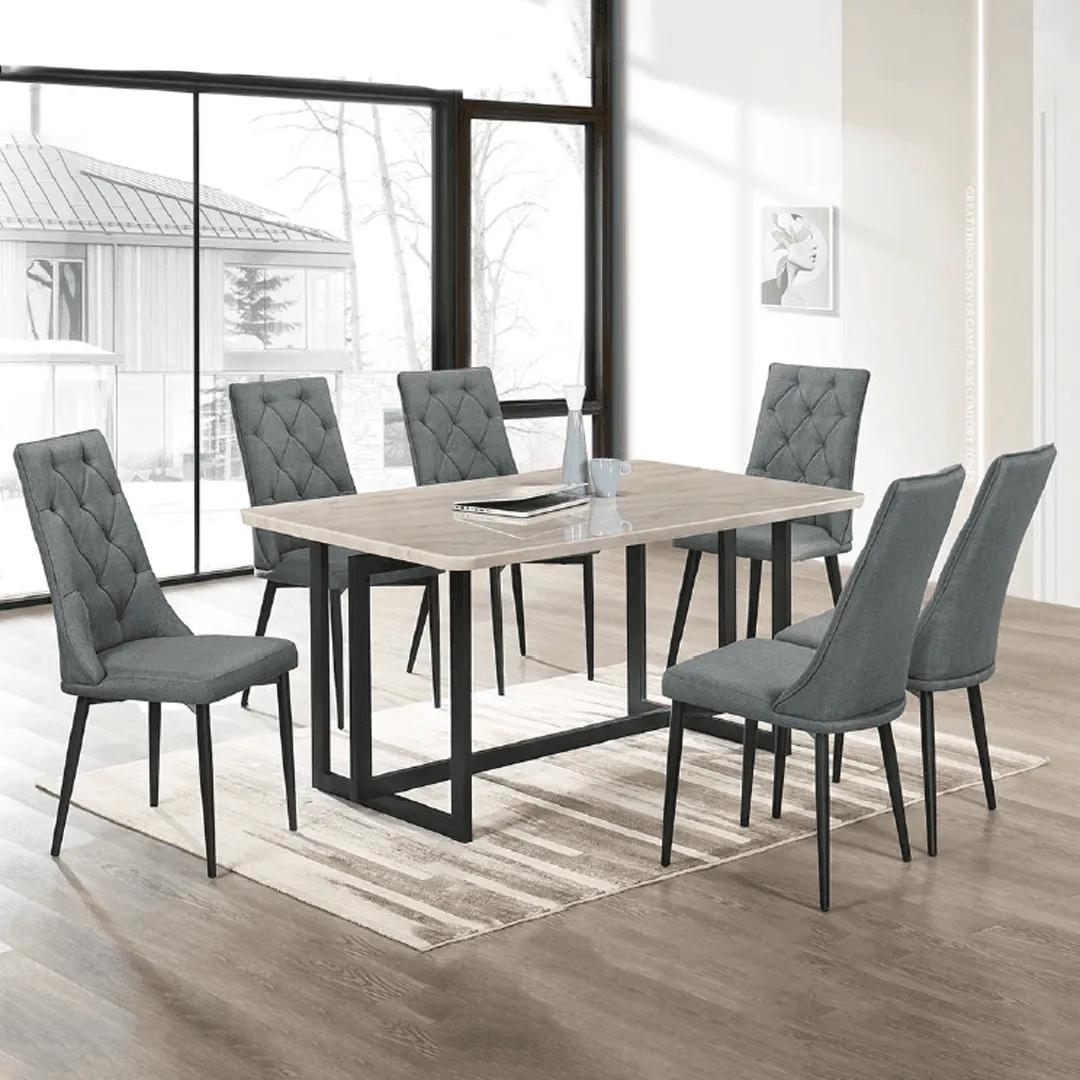 Antonelis Marble Dining Set (1 6)