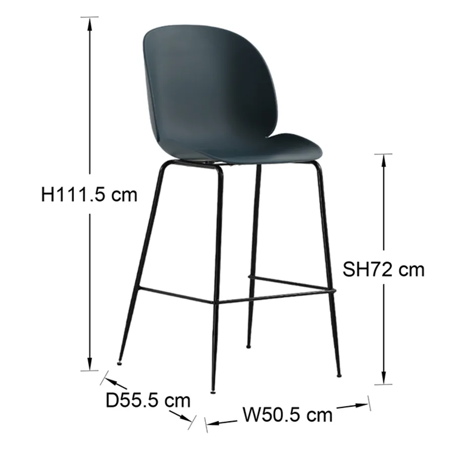 Asher Plastic Bar Chair