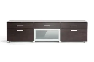 Baxton Studio Basilio Dark Brown Modern TV Stand