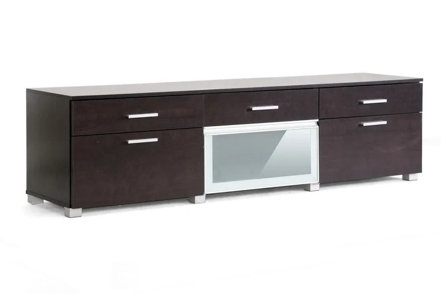 Baxton Studio Basilio Dark Brown Modern TV Stand