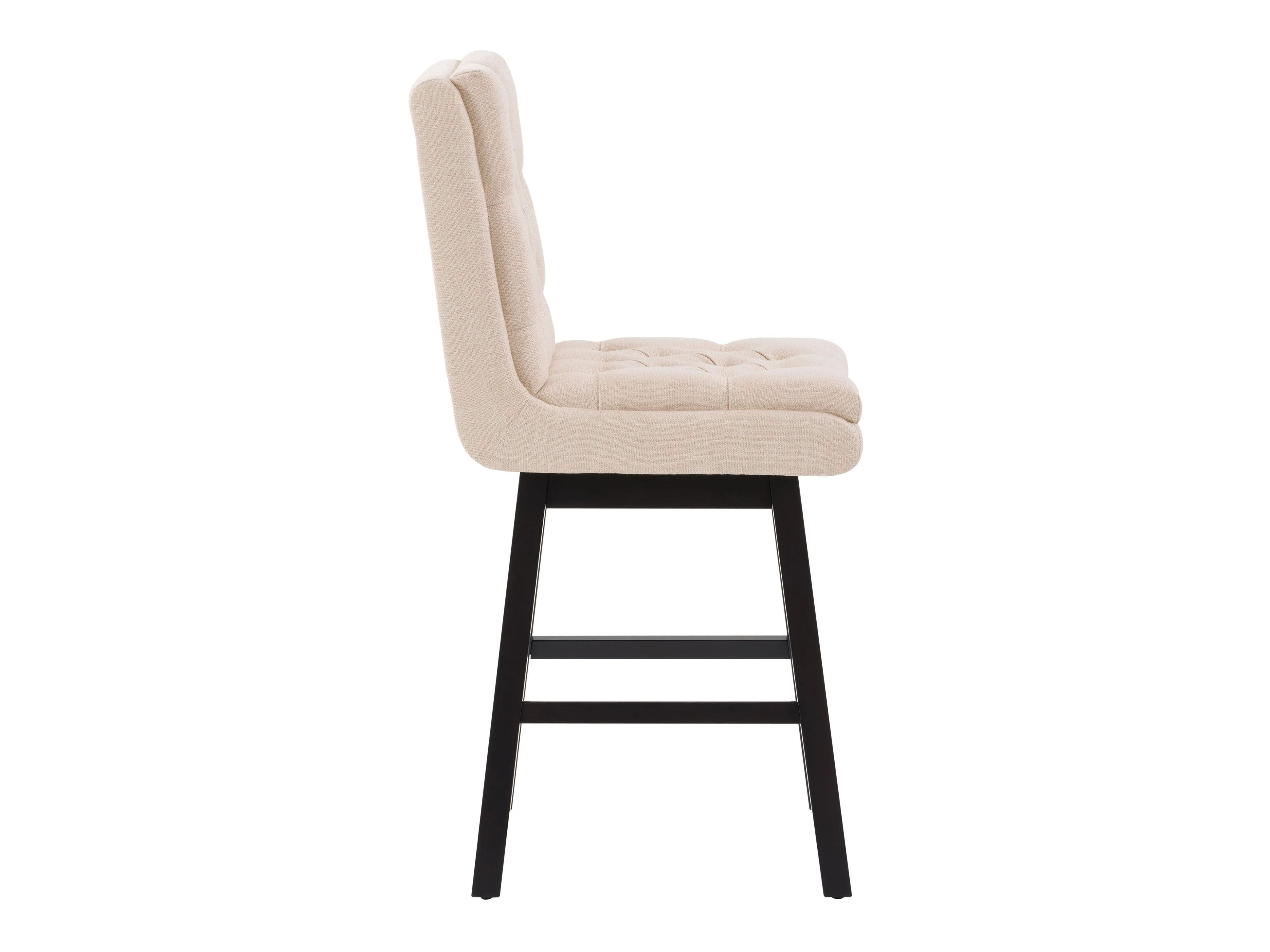 Beige Button Tufted Bar Stools