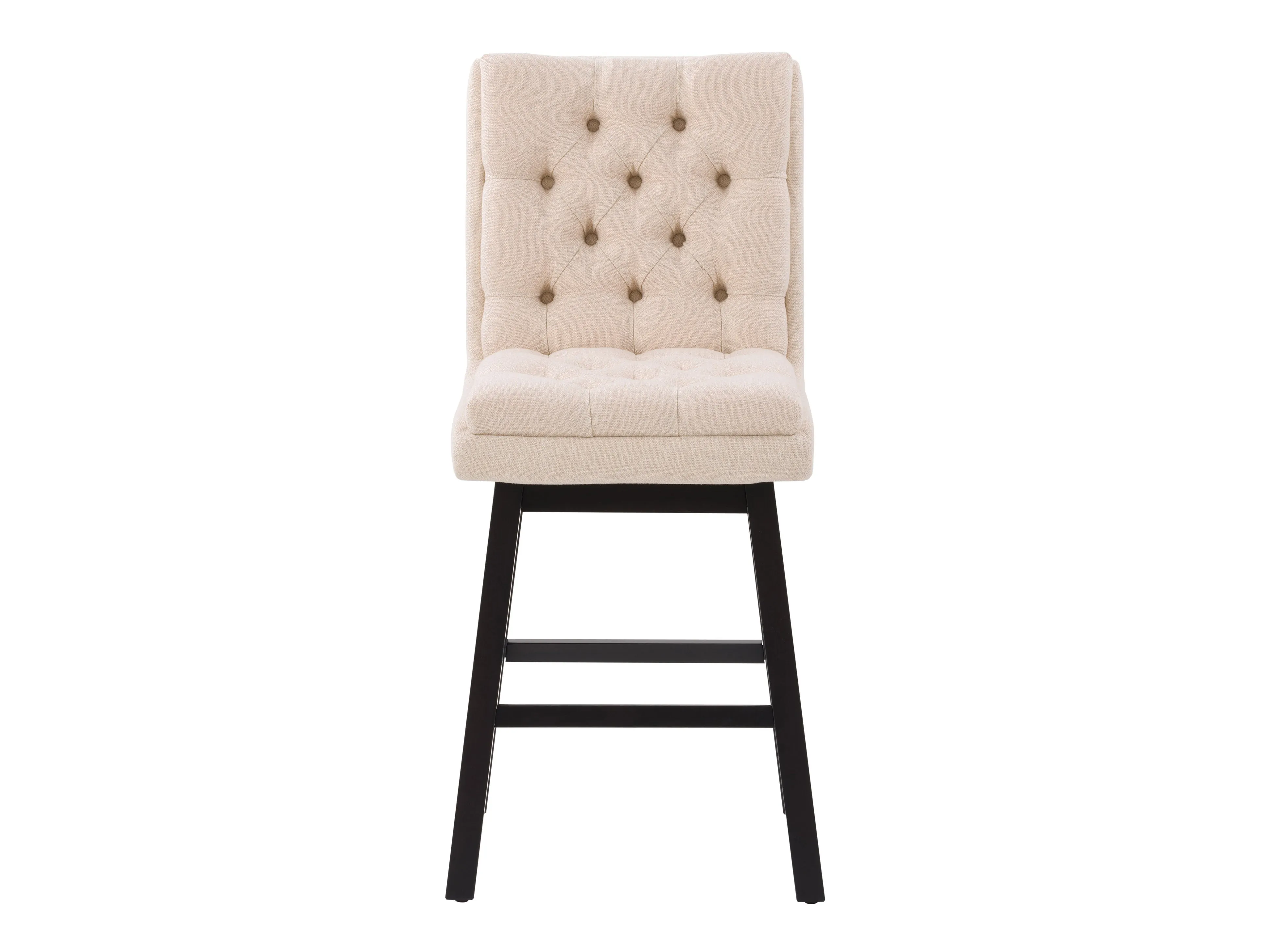 Beige Button Tufted Bar Stools