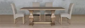 Belmont Wood Top & Windsor 6 Seater Dining Set