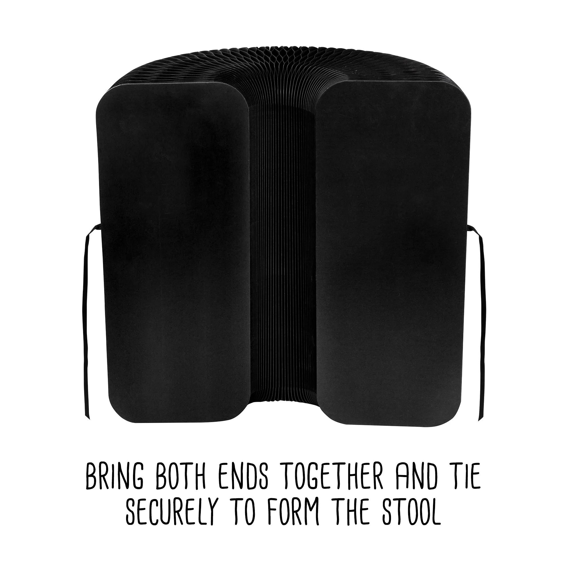 Black Paper Folding Stool