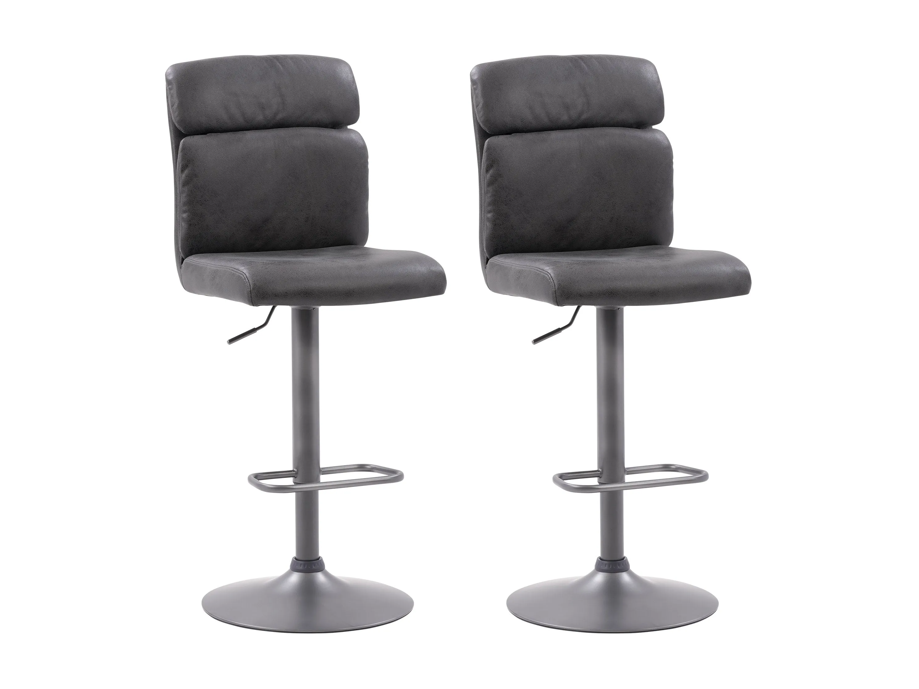 Black Swivel Bar Stools, Set of 2