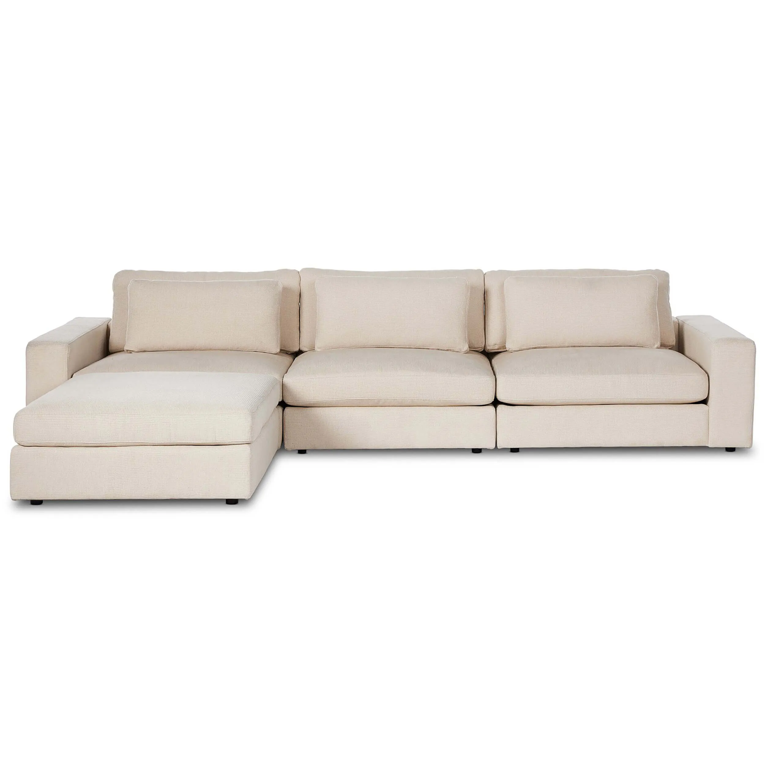 Bloor 3 Piece Sofa w/Ottoman, Clairmont Sand