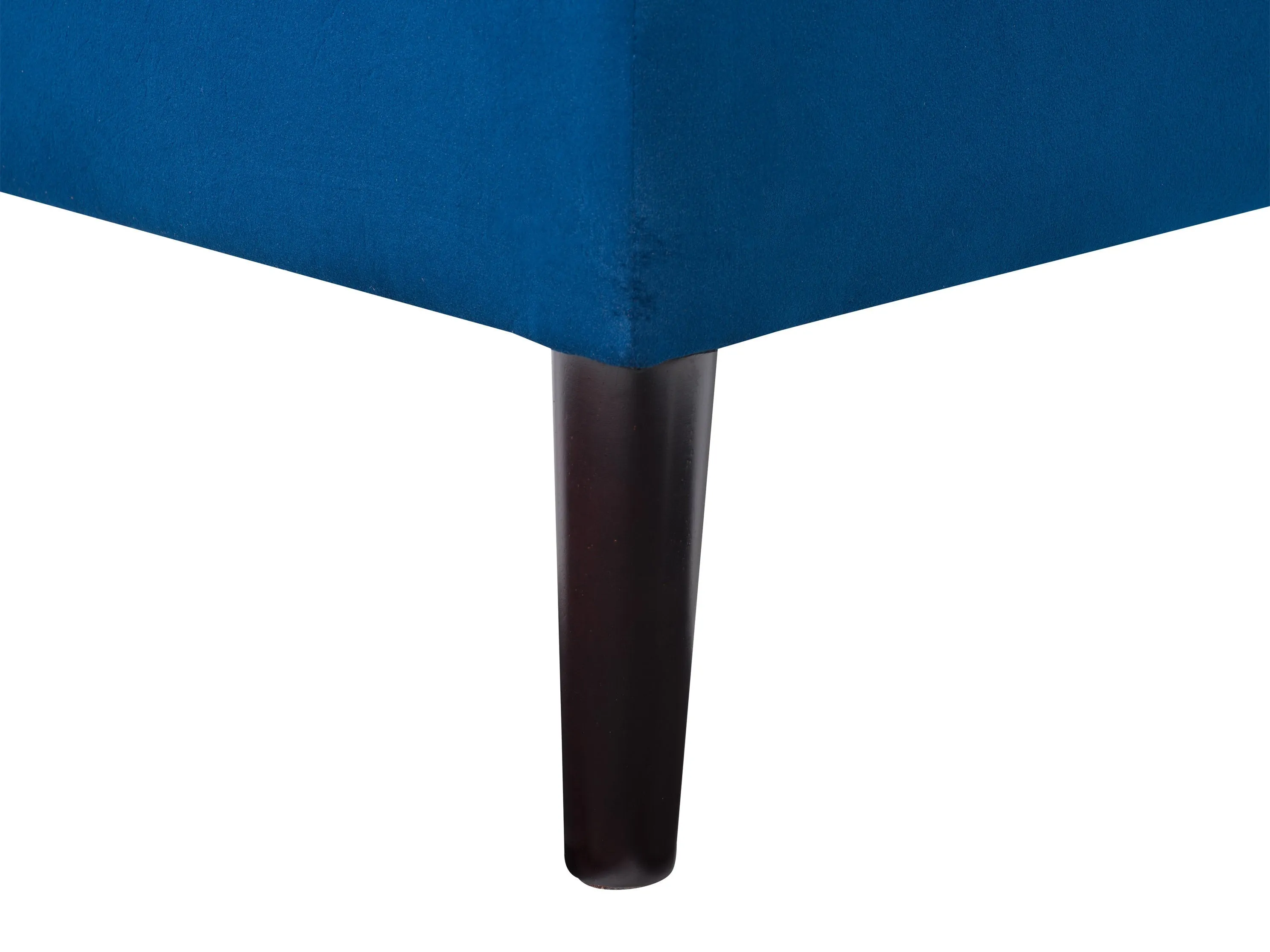 Blue Velvet Storage Ottoman