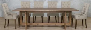 Bolton Wood Top & Duchess 10 Seater Dining Set