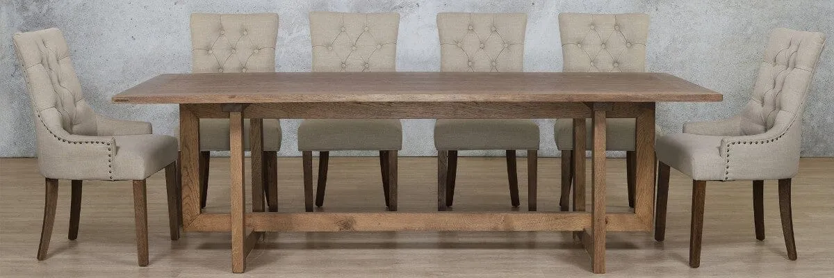 Bolton Wood Top & Duchess 10 Seater Dining Set