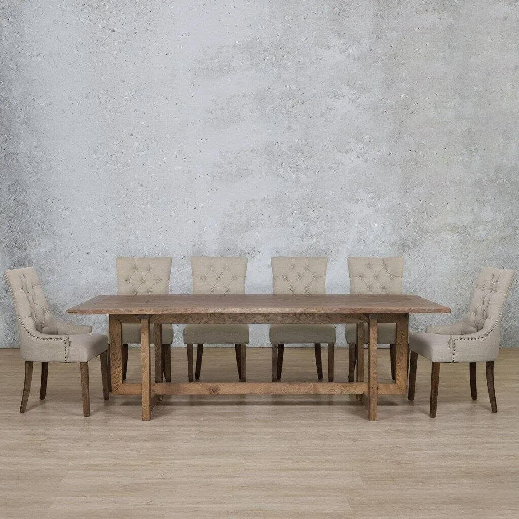 Bolton Wood Top & Duchess 10 Seater Dining Set