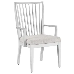 Bowen Arm Chair, Dove Wing/Picket Fence