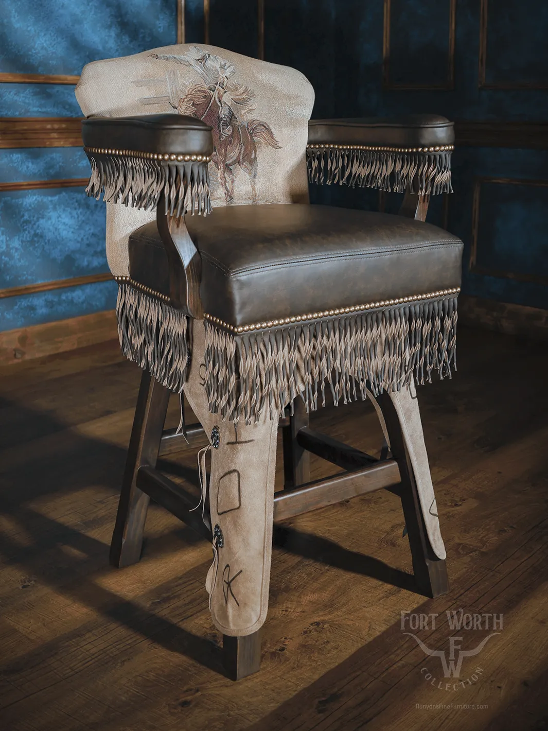 Bronco Buster Western Bar Stool