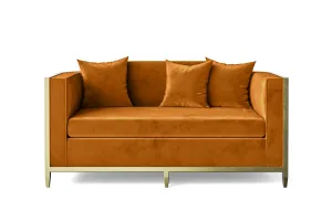 Carrara 2 Seater Sofa Gold Velvet