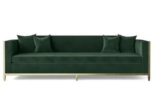 Carrara 4 Seater Sofa Green Velvet