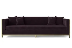 Carrara 4 Seater Sofa Purple Velvet