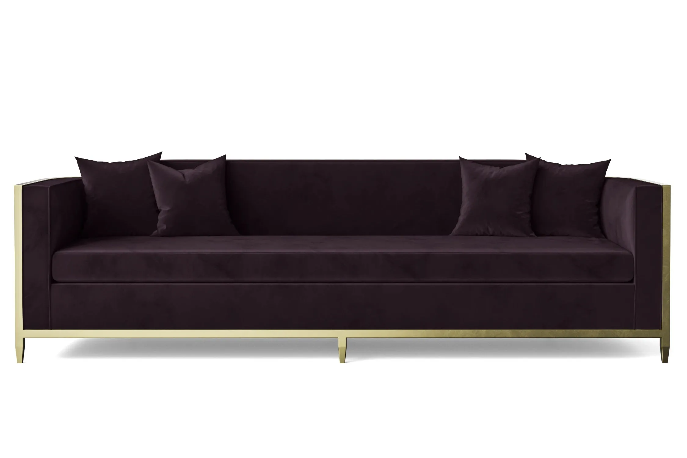 Carrara 4 Seater Sofa Purple Velvet