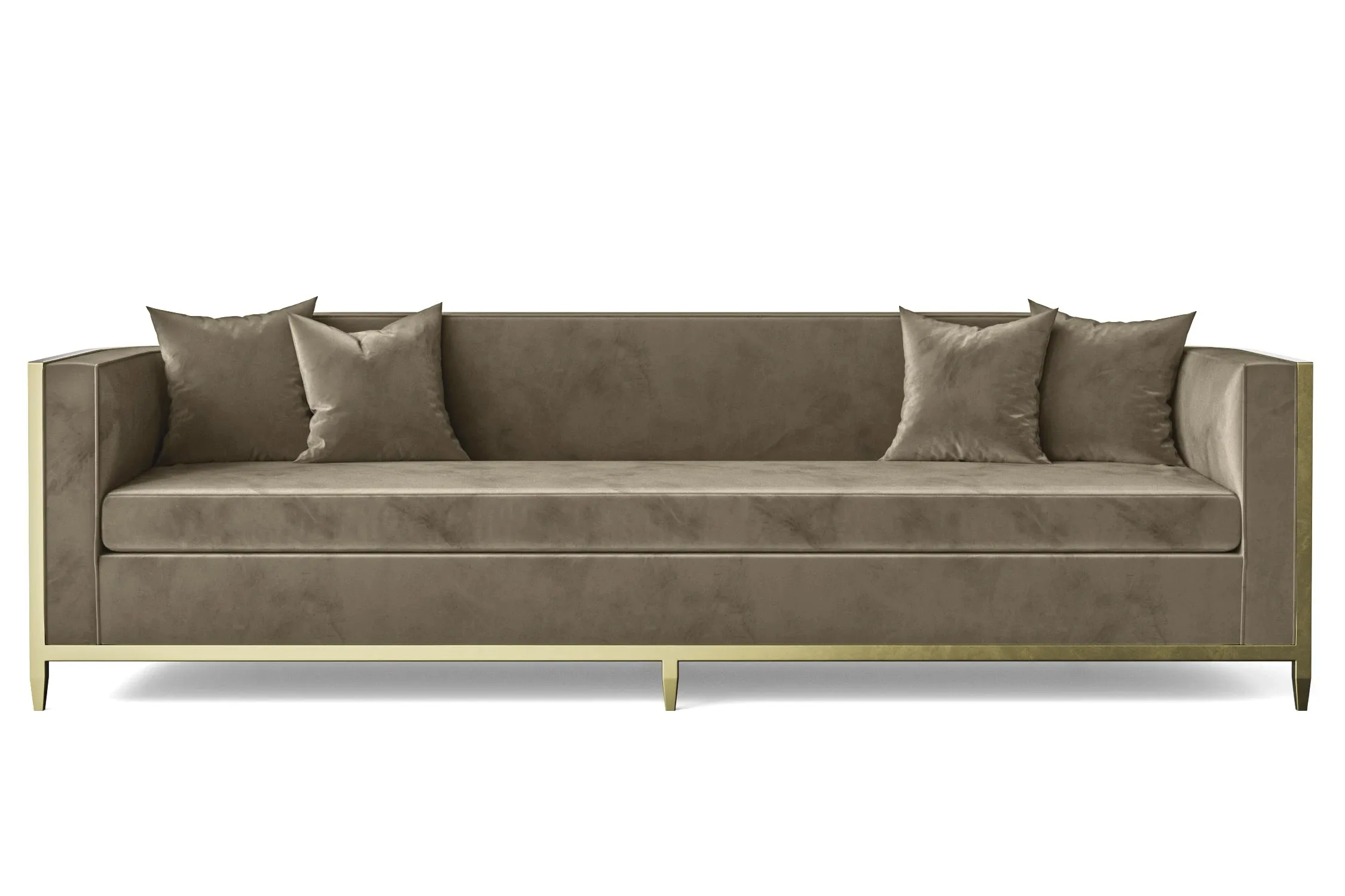 Carrara 4 Seater Sofa Sand Velvet