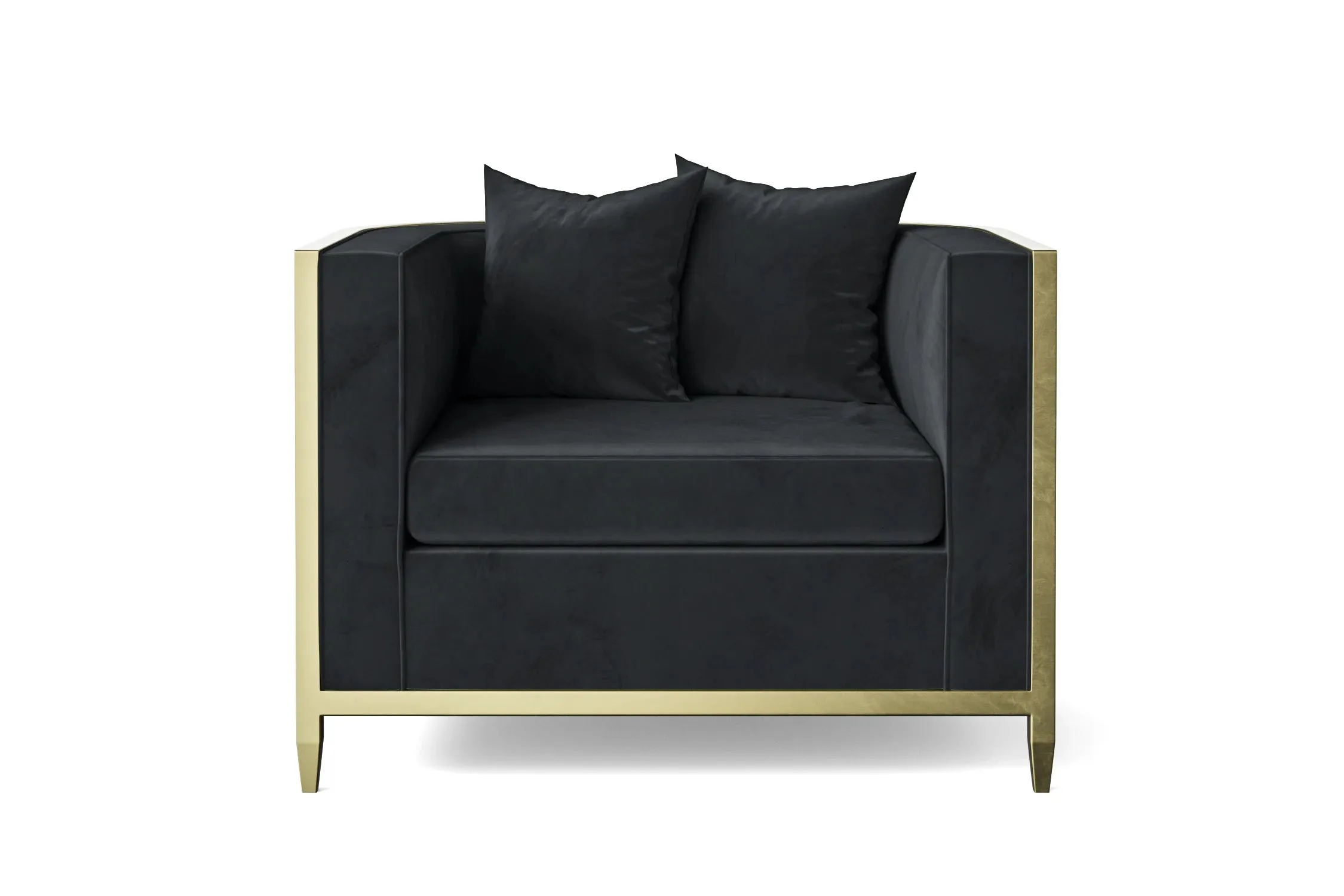 Carrara Armchair Dark Grey Velvet