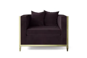 Carrara Armchair Purple Velvet