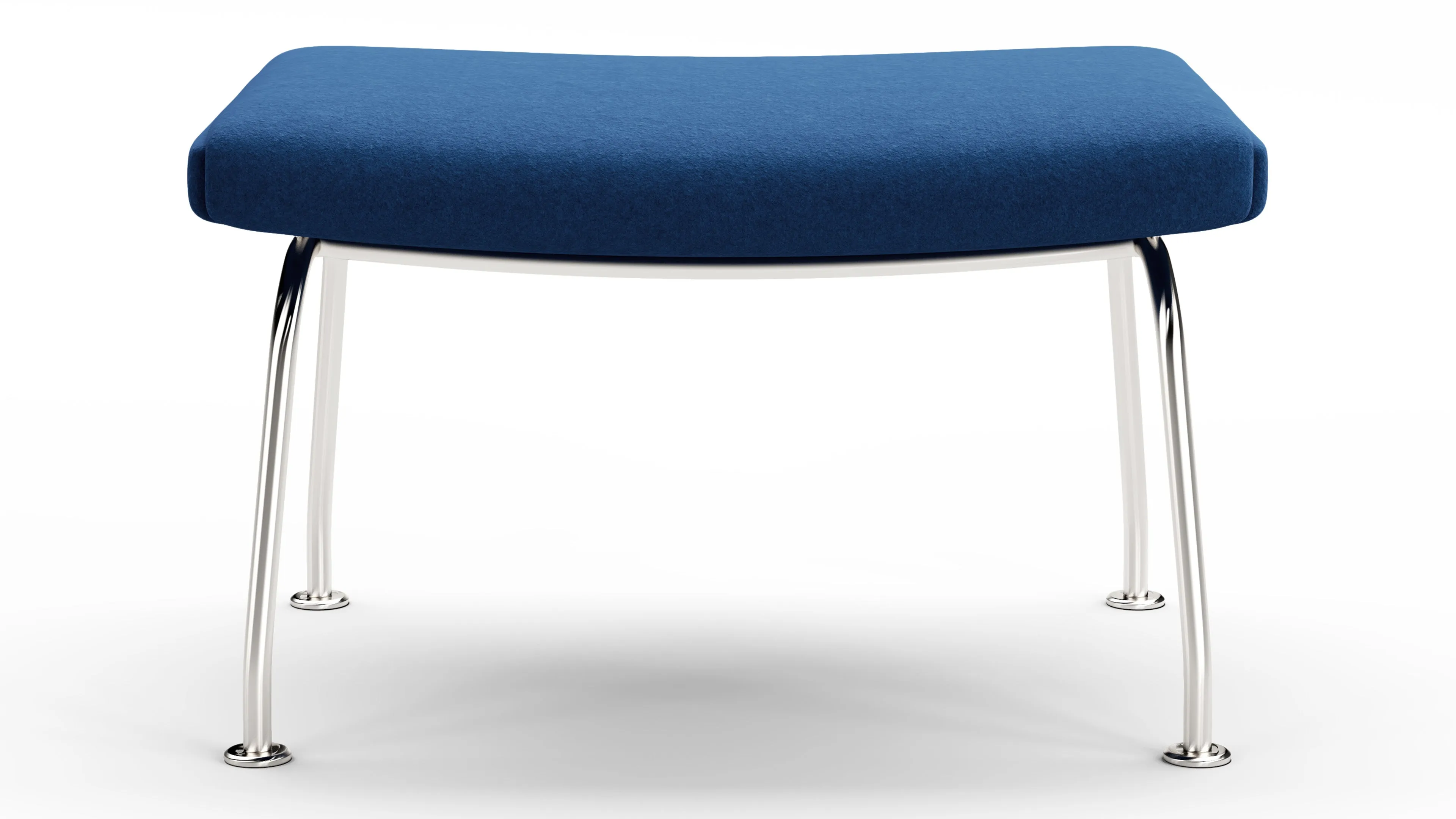 CH468 Oculus - CH468 Oculus Ottoman, Indigo Blue Wool