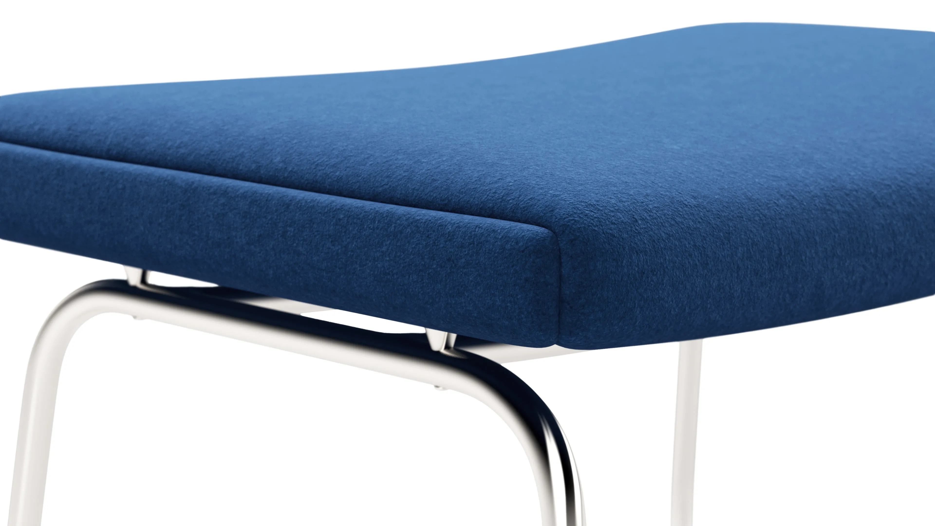 CH468 Oculus - CH468 Oculus Ottoman, Indigo Blue Wool