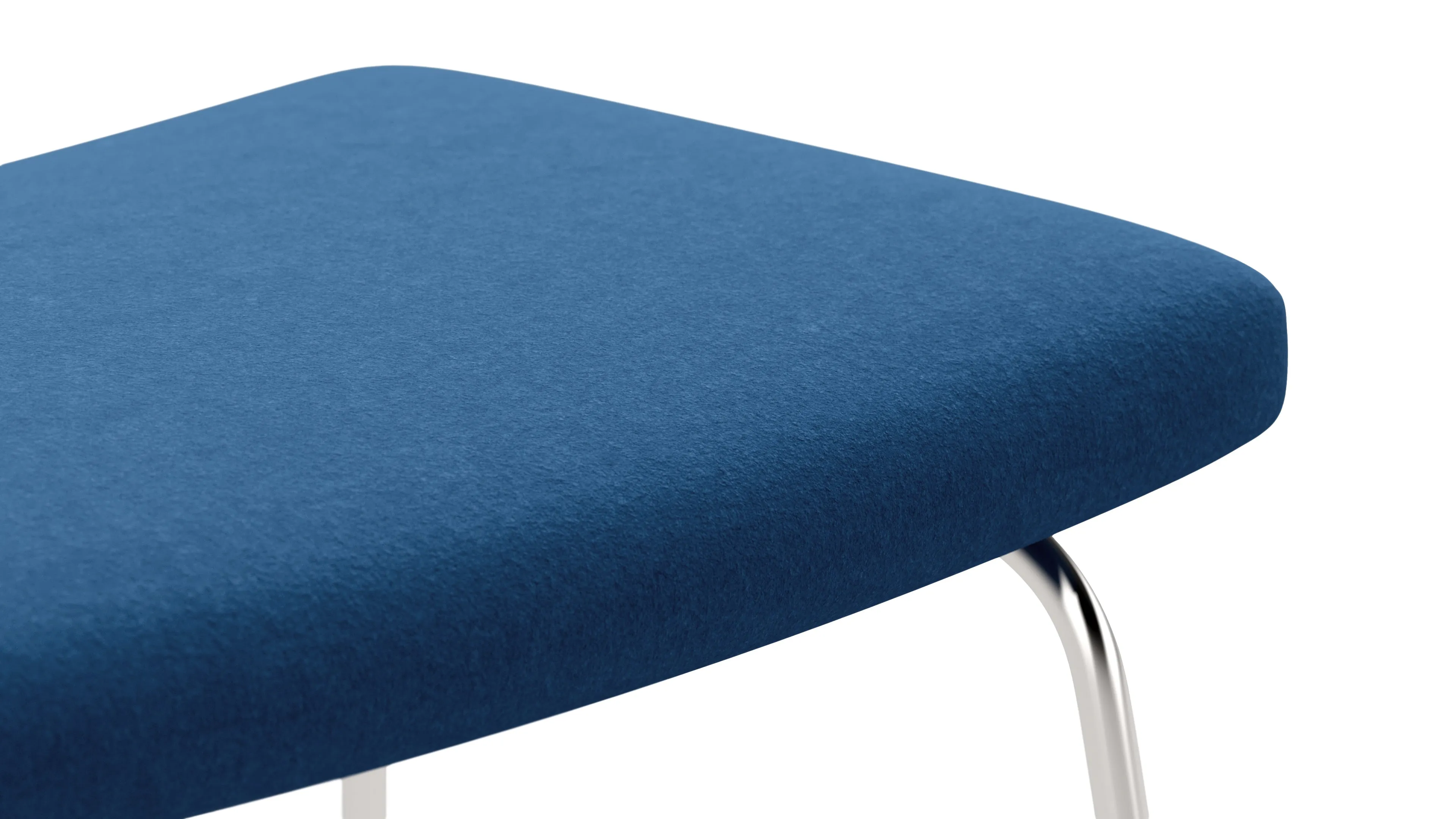 CH468 Oculus - CH468 Oculus Ottoman, Indigo Blue Wool