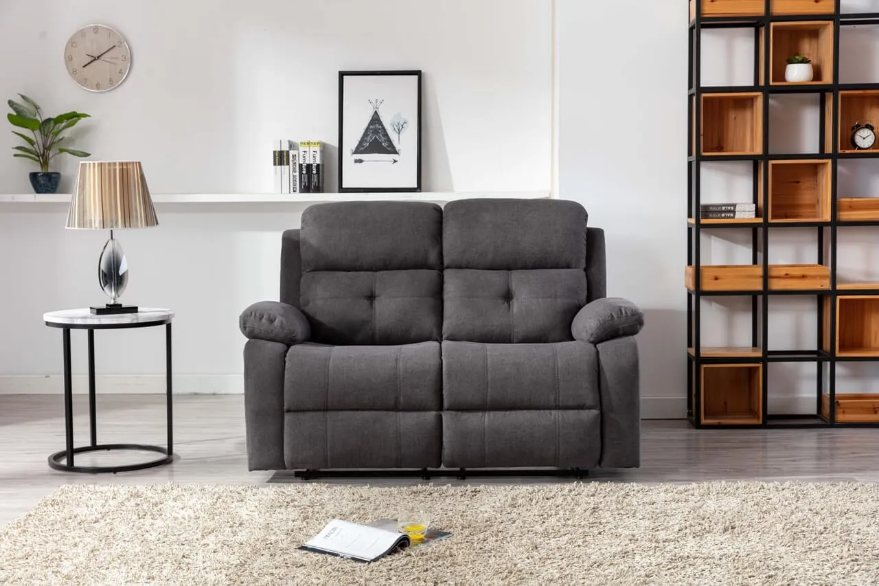 Charlie Dark Grey Chenille 2 Seater Reclining Sofa