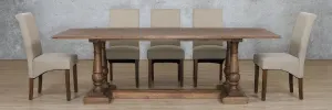 Charlotte Wood Top & Windsor 8 Seater Dining Set