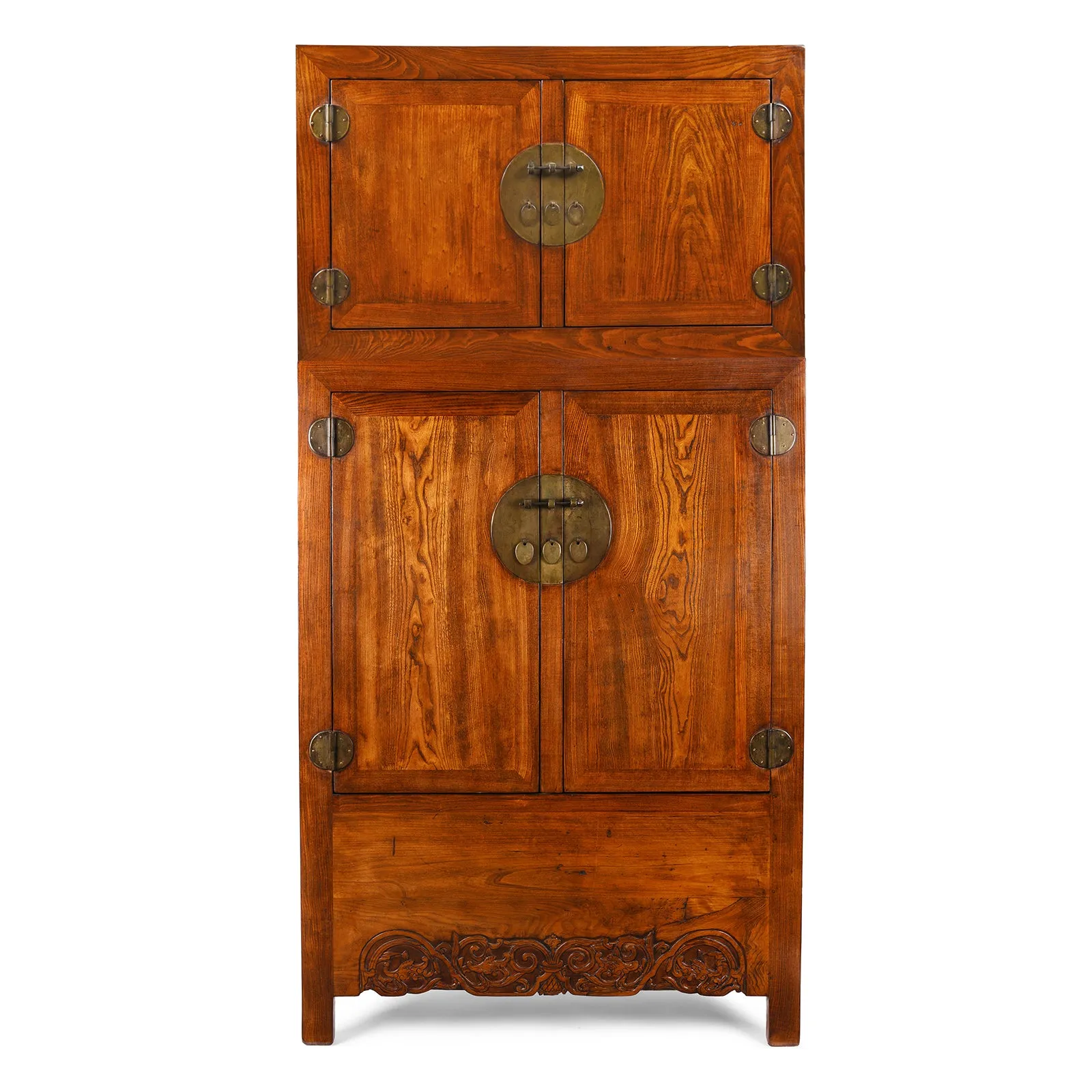 Chinese Elm Compound Cabinet From Beijing - 19th Century