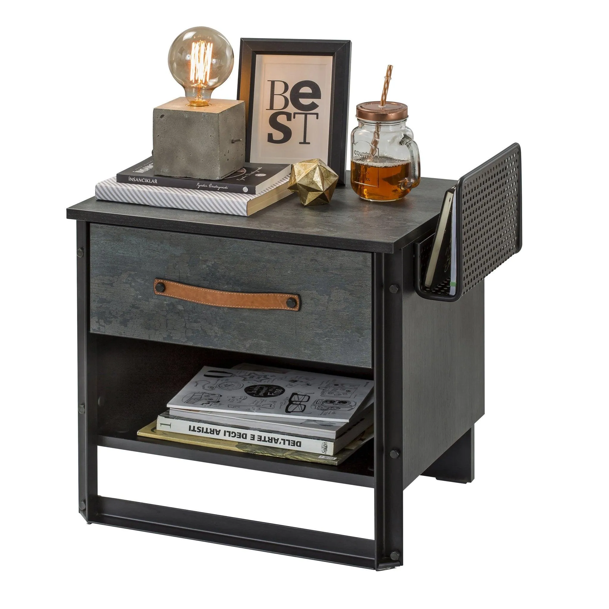 Cilek Dark Metal Nightstand