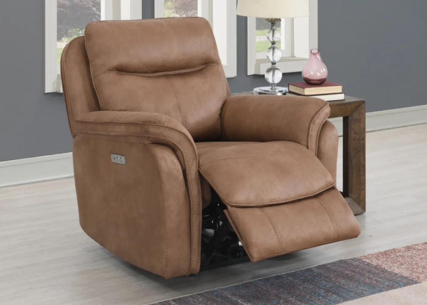 Claremont Electric Reclining Sofa in Sahara Colour by Annaghmore